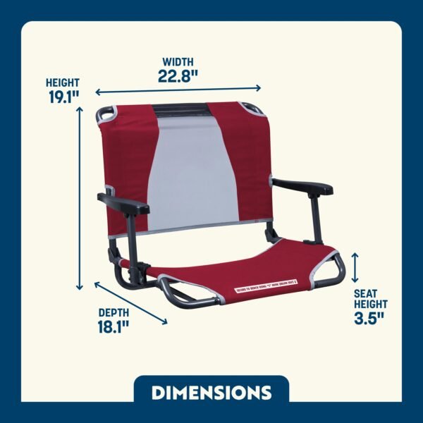 Big Comfort Stadium Chair™ with Armrests - Image 31